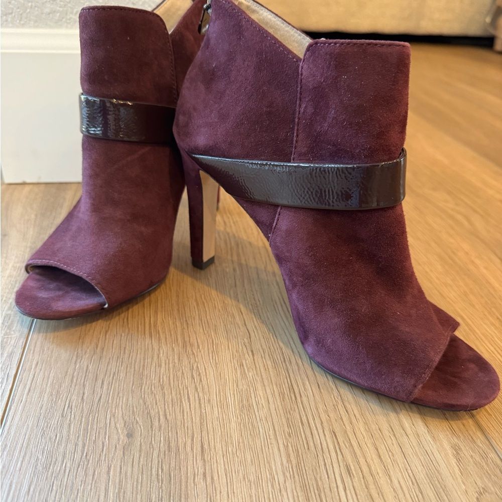 Louise et Cie Plum Suede Heeled Boots - 8M/38.5